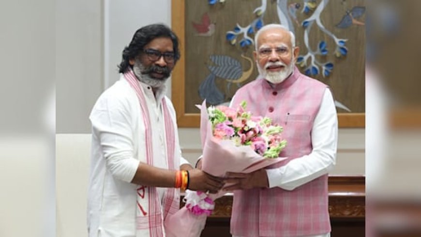 दोबारा सीएम बनने के बाद पीएम मोदी से मिले हेमंत सोरेन