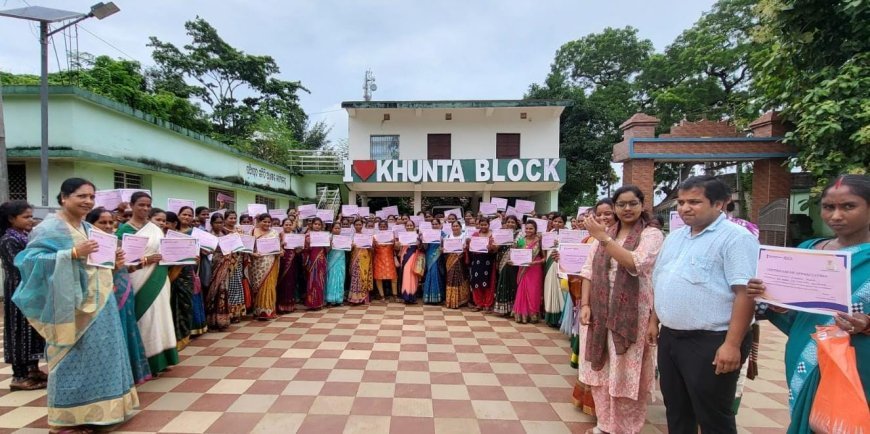 ଖୁଣ୍ଟା ବ୍ଲକରେ ୧୯୦ଲକ୍ଷ ପତି ଦିଦି ସମ୍ମାନିତ