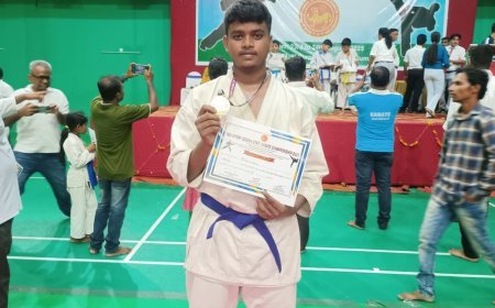 କରାଟେରେ ରାଜେଶଙ୍କୁ ସ୍ୱର୍ଣ୍ଣ ପଦକ