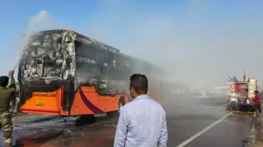 ଜୈସଲମେରରେ ଯାତ୍ରୀବାହୀ ବସ୍‌ରେ ଲାଗିଲା ନିଆଁ ; ୨୦ଜଣଙ୍କ ମୃତ୍ୟୁ